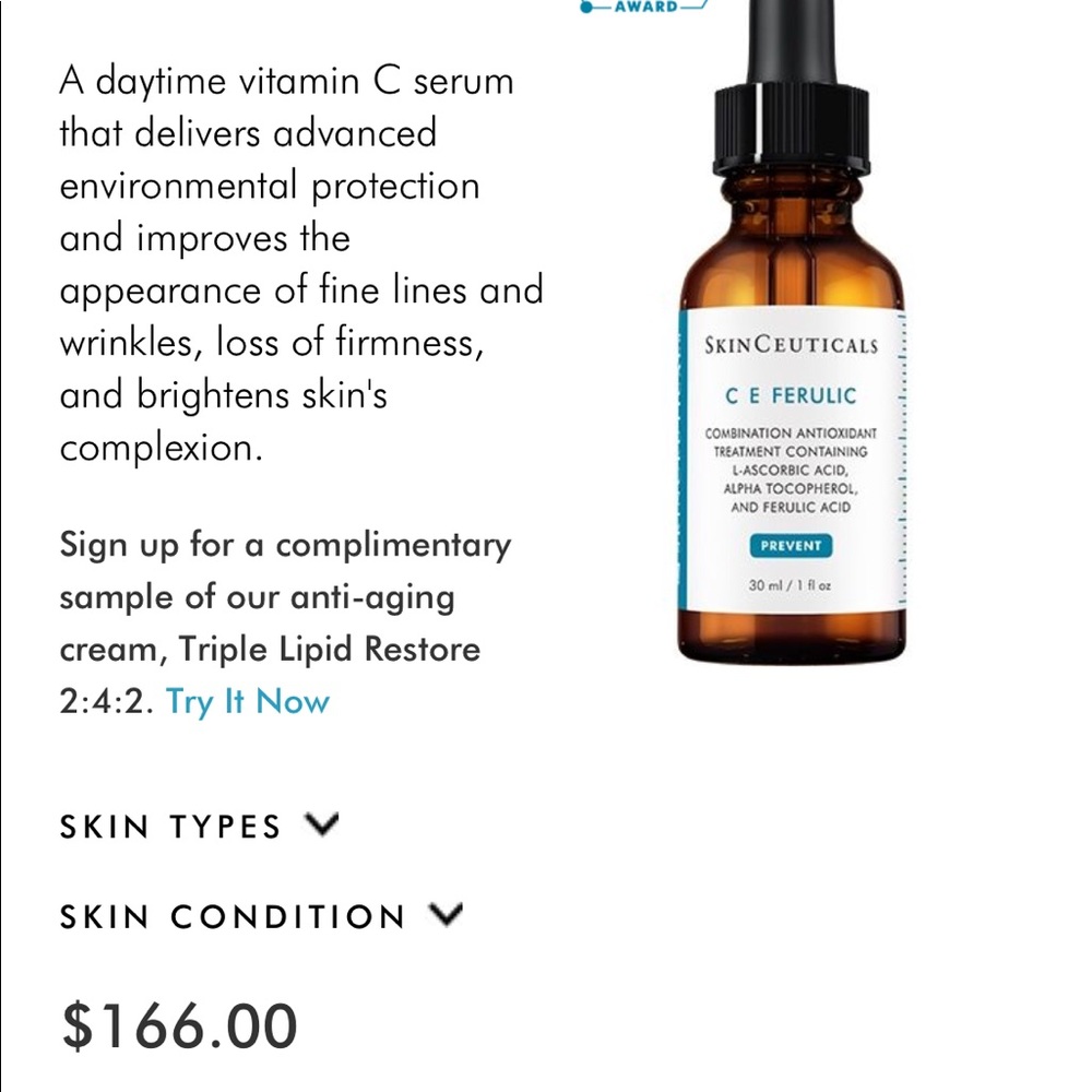 Brand New Skinceuticals CE Ferulic Serum